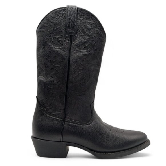 Ariat Men's Size 10.5 Black Deertan Leather Heritage R Toe Cowboy Western Boot - Picture 7 of 14